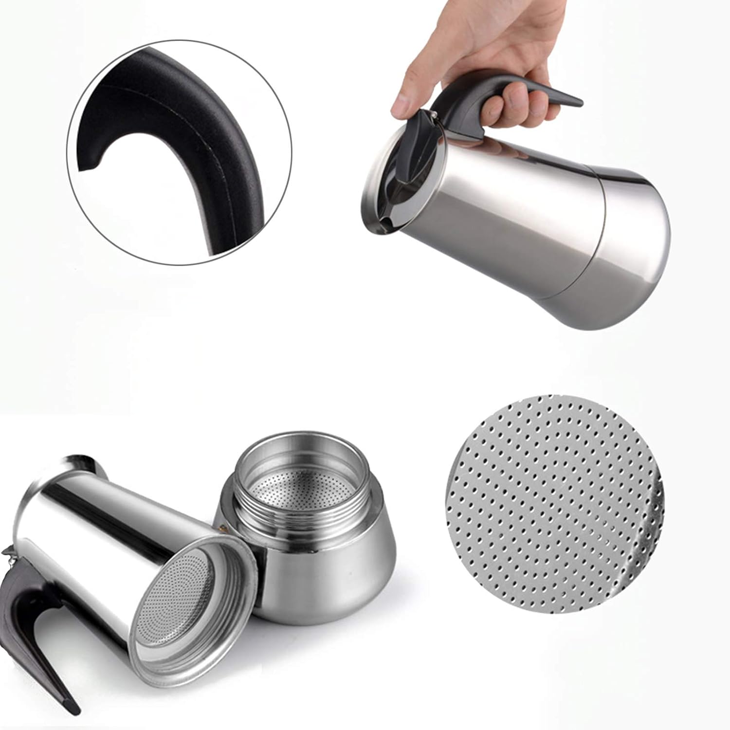 Miniatura 5 de Cafetera Expres Acero Inoxidable 6 tazas